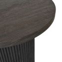 ANKARA - Table repas Ovale Pieds Relief MDF Effet bois foncé