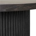 ANKARA - Table repas Ovale Pieds Relief MDF Effet bois foncé