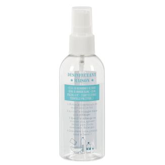 Flacon vaporisateur 100ML avec sérigraphie recette désinfectant maison