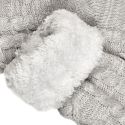 Paire de chaussettes fourrées moumoutte avec piquot anti-dérapants lainage gris TU