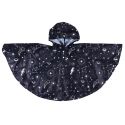 Cape de pluie pour enfant phosphorescente bleu marine décor étoilé