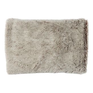 Manchons imitation fourrure beige avec pochon micro-ondable