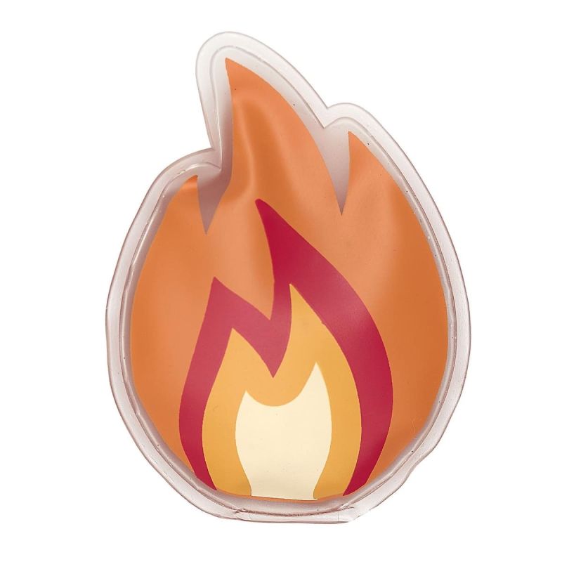Chaufferette gel forme flamme en PVC à clic réutilisable Chaufferette gel forme flamme en PVC à clic réutilisable