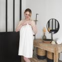 Sortie de bain en fibre de bambou 70x140cm blanc