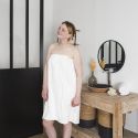 Sortie de bain en fibre de bambou 70x140cm blanc