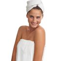 Sortie de bain en fibre de bambou 70x140cm blanc