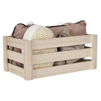 Coffret bois bain 5 pièces "Terre d'Orient" parfum rose et miel