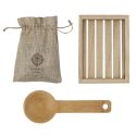 Coffret sel de bain 3 pièces "Terre d'Orient" parfum rose et miel