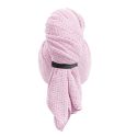 Serviette microfibre pour cheveux XXL rose