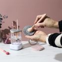 Nettoyeur pinceaux à maquillage automatique rotatif USB