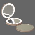Miroir à main tryptique grossissant avec LED