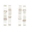 Lot de 2 paires de bretelles de soutien-gorge amovible transparentes