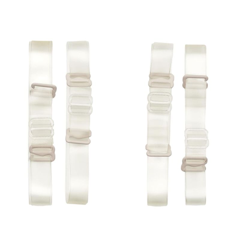 Lot de 2 paires de bretelles de soutien-gorge amovible transparentes