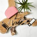 Etui manucure et beauté des yeux rose avec 18 accessoires