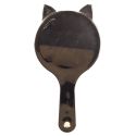 Brosse à cheveux "oeilles de chat" en plastique rose métallisé