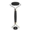 Rouleau de massage noir pour visage et cou en jade