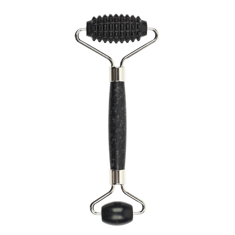 Rouleau de massage noir pour visage et cou en jade Rouleau de massage noir pour visage et cou en jade