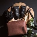 Coffret soin corps pour homme parfum bois de cachemir avec trousse de toilette