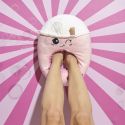Chausson double "Kawaii" rose taille unique
