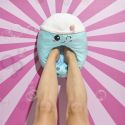 Chausson double "Kawaii" bleu taille unique