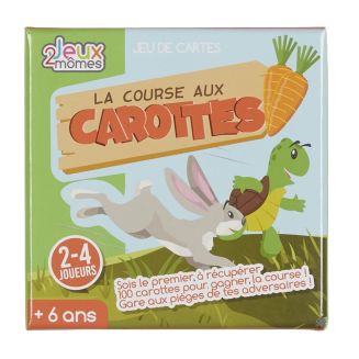 Jeu éducatif "course aux carottes" en carton multicolore