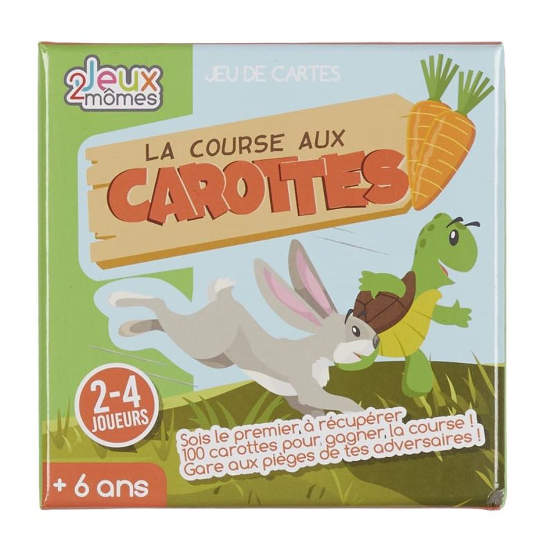 Jeu éducatif "course aux carottes" en carton multicolore Jeu éducatif "course aux carottes" en carton multicolore