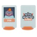 Jeu éducatif "devine qui je suis sur thème des petits monstres en pagaille" en carton multicolore