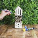 Kit de construction maison à insectes à customiser en bois (H23,5cm)