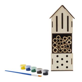 Kit de construction maison à insectes à customiser en bois (H23,5cm)