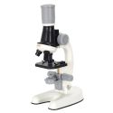 Microscope enfant en plastique blanc et noir avec ses accessoires scientifiques