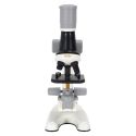Microscope enfant en plastique blanc et noir avec ses accessoires scientifiques