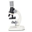 Microscope enfant en plastique blanc et noir avec ses accessoires scientifiques