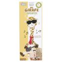 Girafe musicale et dansante en tissu polyester jaune et marron