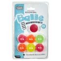 Lot de 6 balles rebondissantes en caoutchouc multicolores