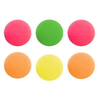Lot de 6 balles rebondissantes en caoutchouc multicolores