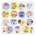Jeu pédagogique d'apprentissage des règles de politesse en 30 carte cartonnées