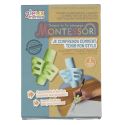 Lot de 2 portes-crayons en caoutchouc bleu et vert pour une bonne prise en main
