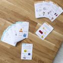 Lot de 37 cartes éducatives en carton pour apprendre les syllabes