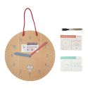 Jeu éducatif pour apprendre l'heure avec horloge, 24 cartes explicatives et feutre effaçable