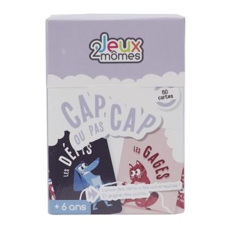 Jeu "Cap ou pas cap" avec 60 cartes multicolores en carton