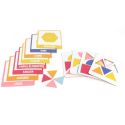 Lot de 10 cartes éducatives en carton sur les formes géométriques avec 4 cartes détachables