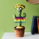 Cactus lumineux dansant vert en plastique