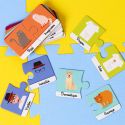 Lot de 30 cartes éducatives en carton à assembler pour apprendre les contraires