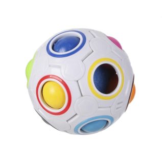 Boule casse-tête magique en plastique multicolore