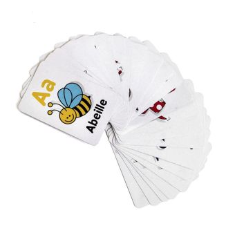Lot de 26 cartes éducatives en carton pour apprendre l'alphabet