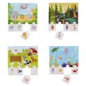 Puzzle éducatif avec 4 décors pour découvrir les animaux et leurs habitats