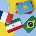 Lot de 60 cartes éducatives en carton pour apprendre les drapeaux du monde