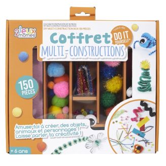 Coffret DIY de 150 fils chenilles pour réaliser plusieurs constructions créatives