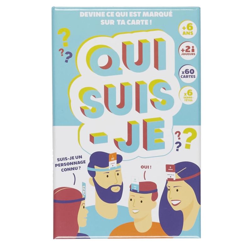 Jeu de 60 cartes "Devine qui je suis" avec ses 6 serre-têtes Jeu de 60 cartes "Devine qui je suis" avec ses 6 serre-têtes