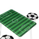 Ensemble table et 2 tabourets en bois imitation football